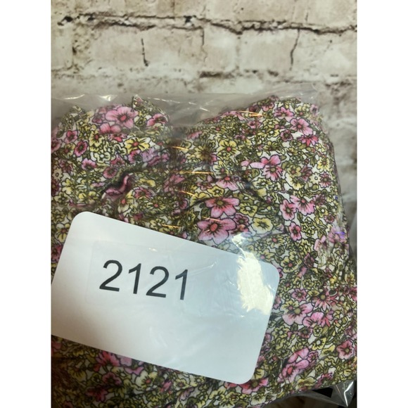 H&M Crop Top Women Medium Ditsy Micro Floral Milk Maid Babydoll Ruffles Romantic - Picture 10 of 13